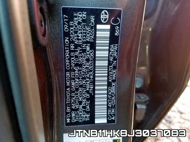 JTNB11HK8J3037083 фото 2