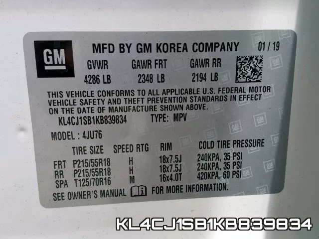 KL4CJ1SB1KB839834 фото 2