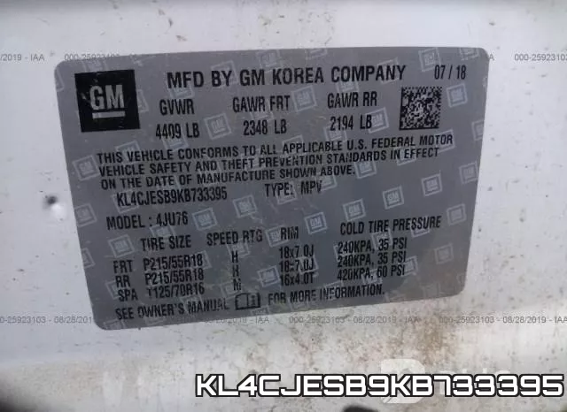 KL4CJESB9KB733395 фото 10