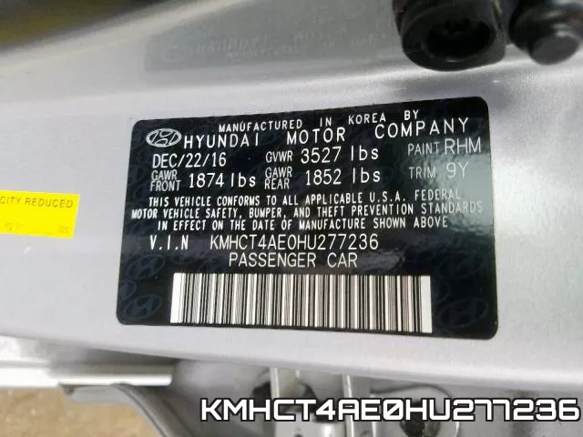 KMHCT4AE0HU277236 фото 2