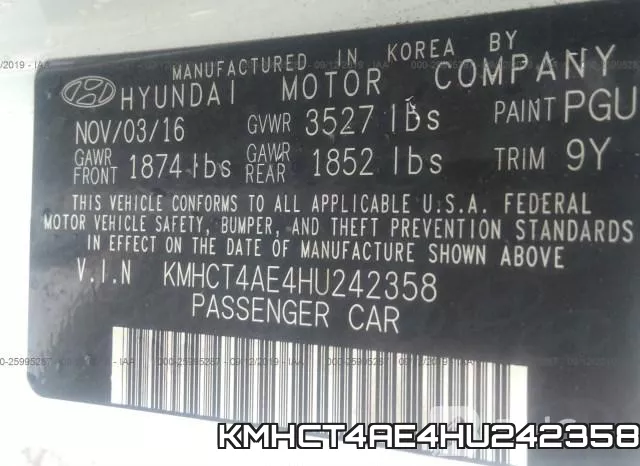 KMHCT4AE4HU242358 фото 10