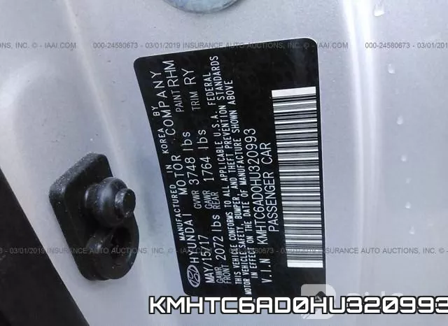 KMHTC6AD0HU320993 фото 10