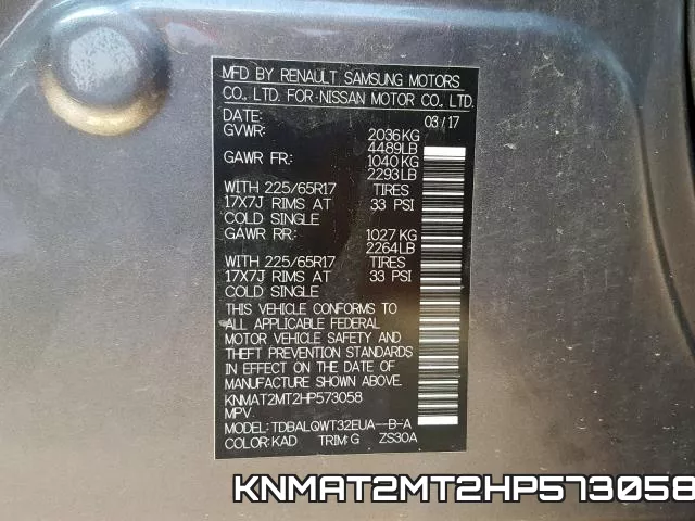 KNMAT2MT2HP573058 фото 2