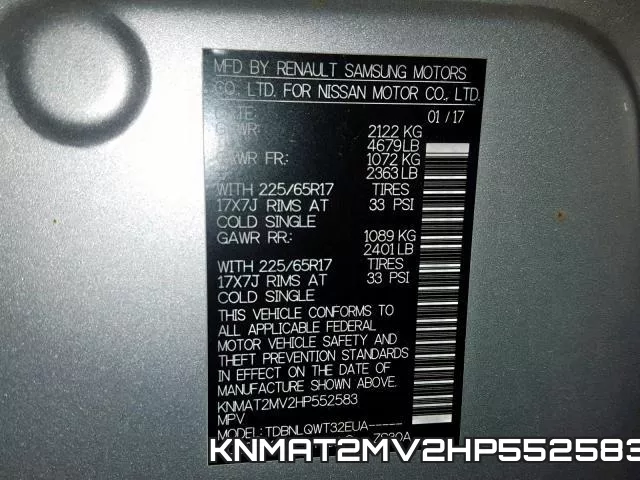 KNMAT2MV2HP552583 фото 2