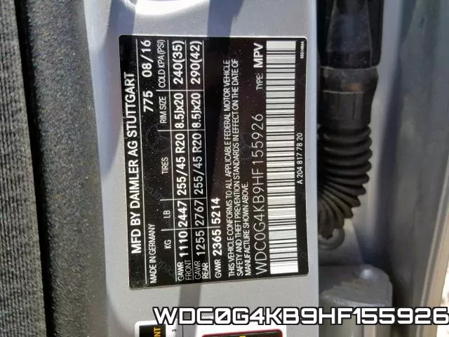 WDC0G4KB9HF155926 фото 2
