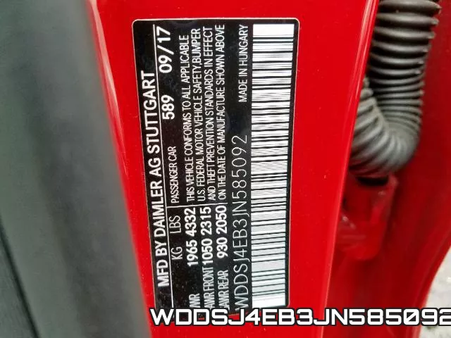 WDDSJ4EB3JN585092 фото 2