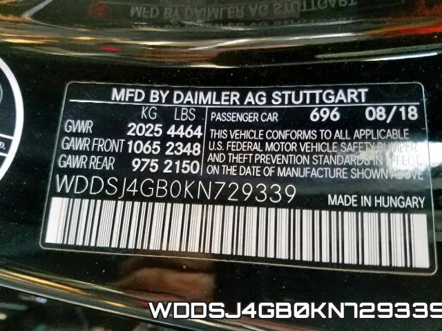 WDDSJ4GB0KN729339 фото 2