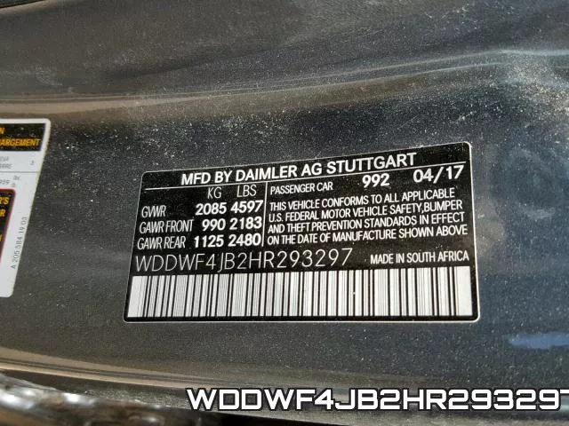 WDDWF4JB2HR293297 фото 2