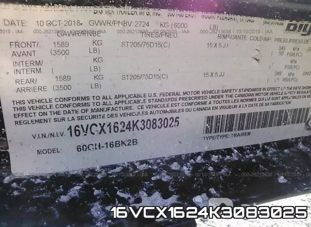 16VCX1624K3083025 фото 10