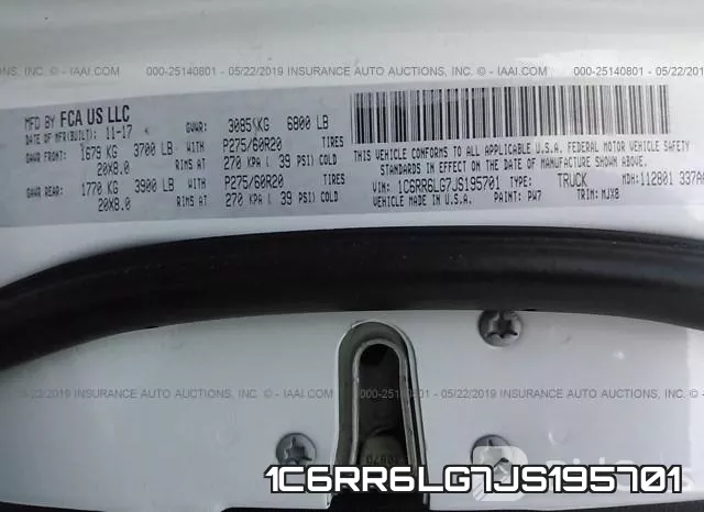 1C6RR6LG7JS195701 фото 9