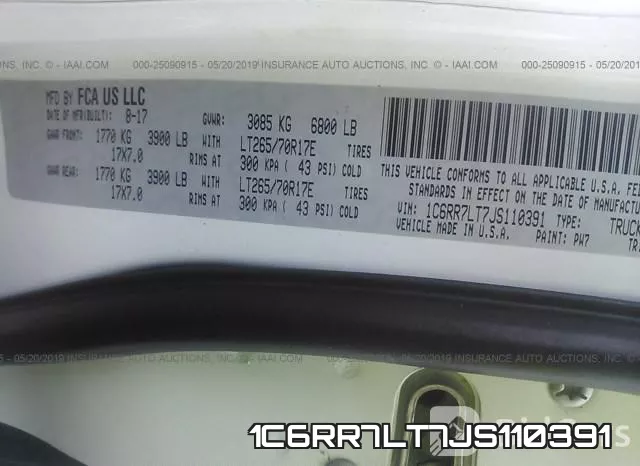 1C6RR7LT7JS110391 фото 10
