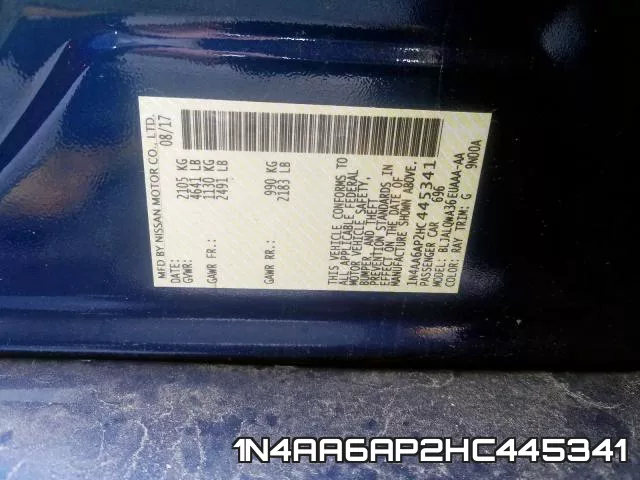 1N4AA6AP2HC445341 фото 2