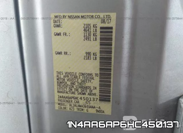 1N4AA6AP6HC450137 фото 10