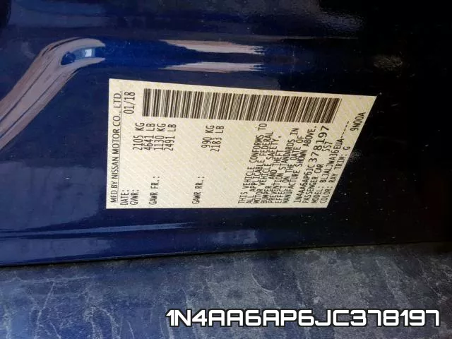 1N4AA6AP6JC378197 фото 2