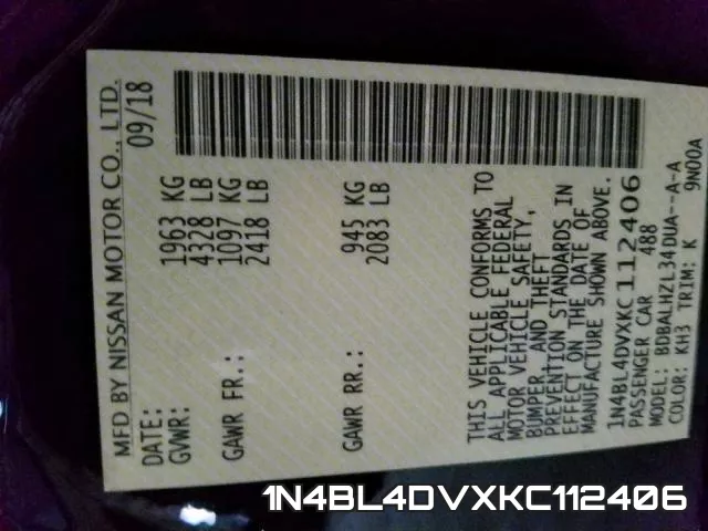 1N4BL4DVXKC112406 фото 2