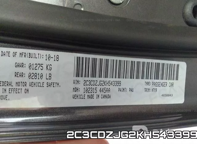 2C3CDZJG2KH543399 фото 10
