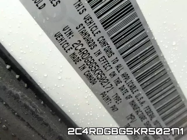 2C4RDGBG5KR502171 фото 2