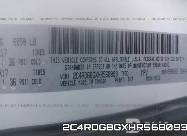 2C4RDGBGXHR568093 фото 10