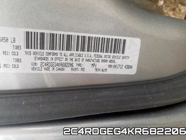 2C4RDGEG4KR682206 фото 2