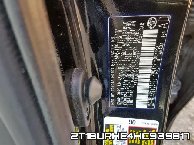 2T1BURHE4HC939817 фото 2