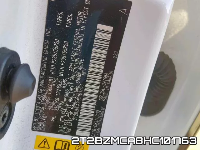 2T2BZMCA8HC101763 фото 2