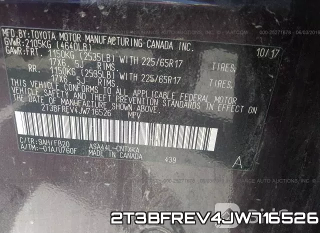 2T3BFREV4JW716526 фото 9