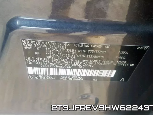 2T3JFREV9HW622437 фото 2