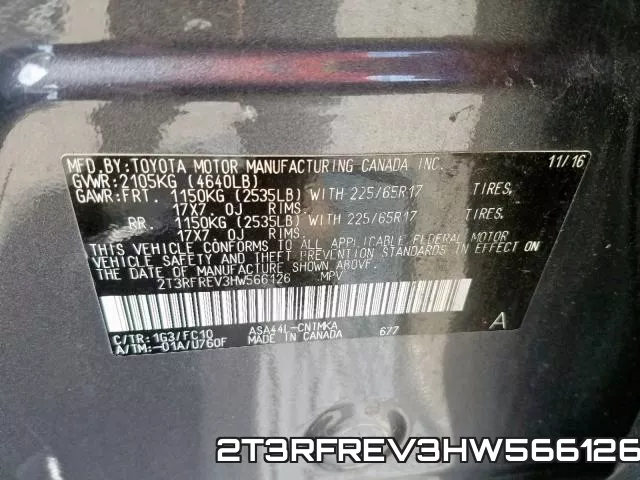 2T3RFREV3HW566126 фото 2