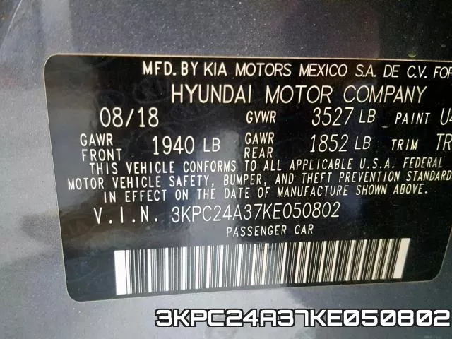 3KPC24A37KE050802 фото 2