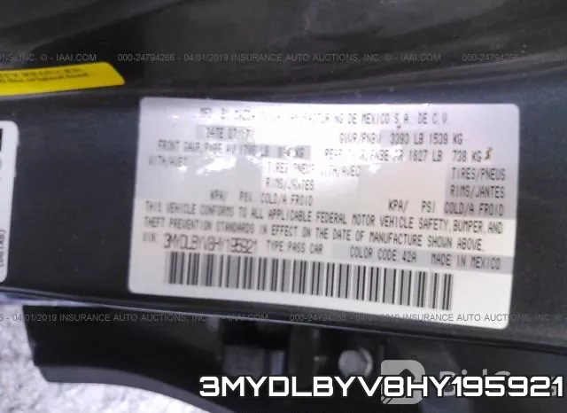 3MYDLBYV8HY195921 фото 10