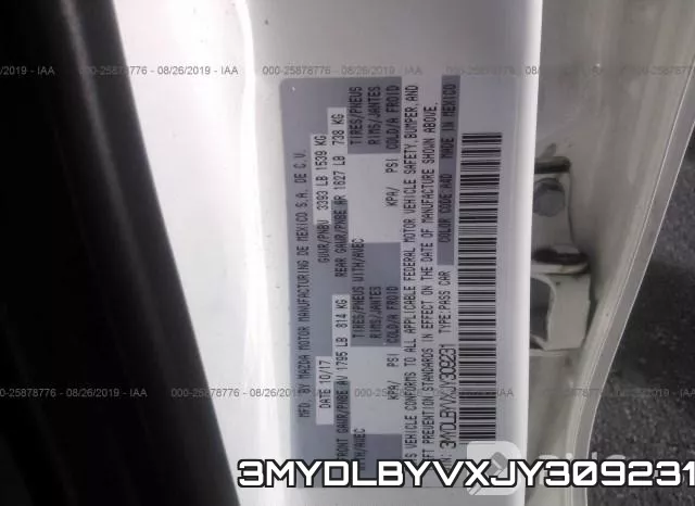 3MYDLBYVXJY309231 фото 10