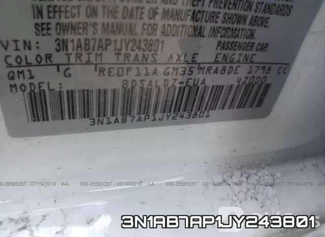 3N1AB7AP1JY243801 фото 10