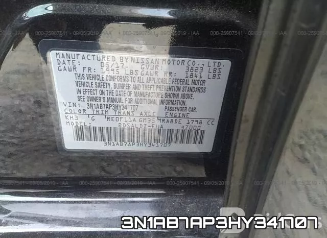 3N1AB7AP3HY341707 фото 10