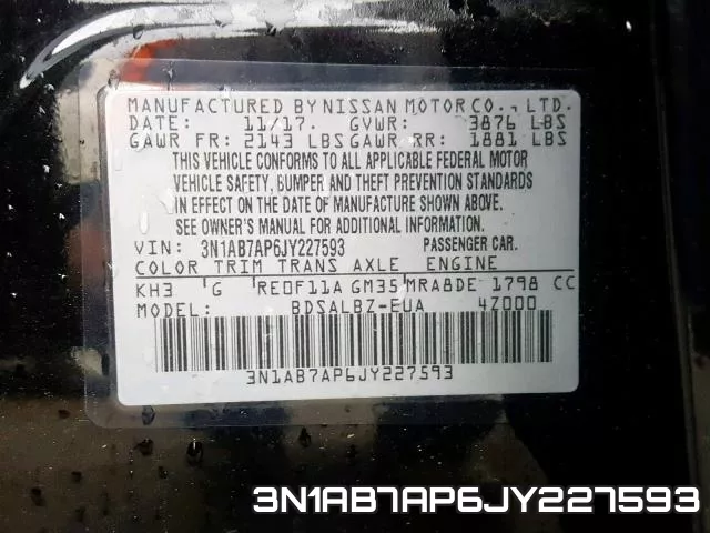 3N1AB7AP6JY227593 фото 2