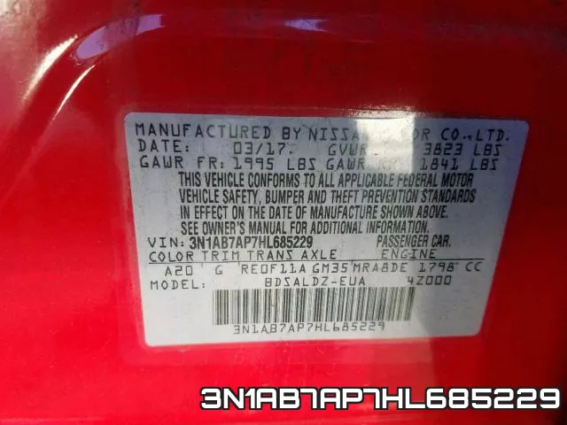 3N1AB7AP7HL685229 фото 2