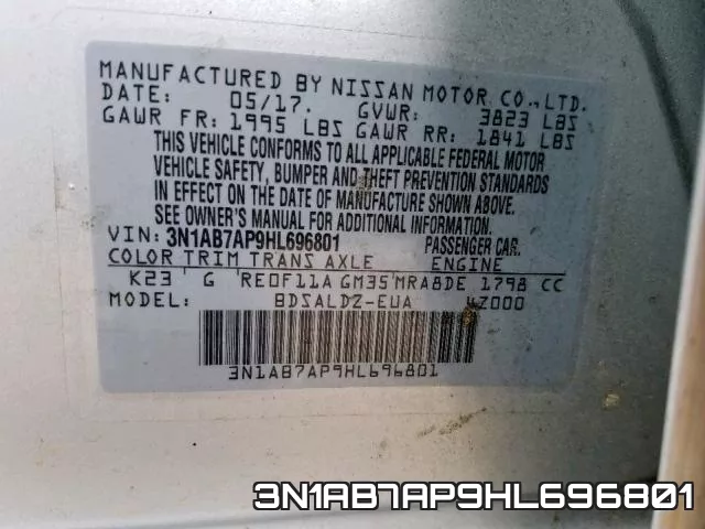 3N1AB7AP9HL696801 фото 2