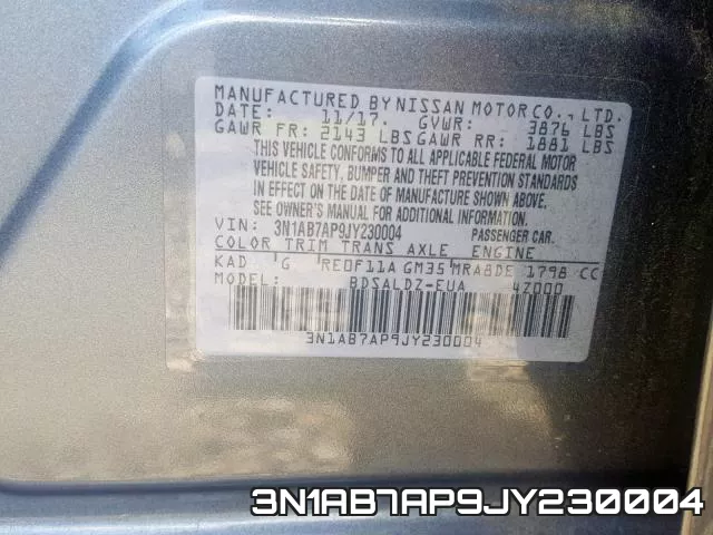3N1AB7AP9JY230004 фото 2