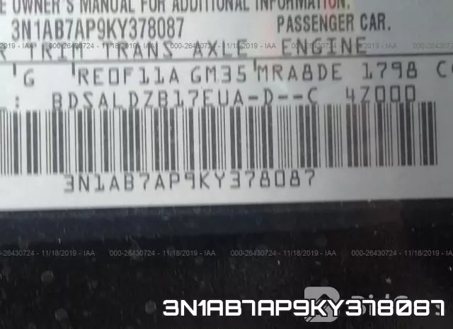 3N1AB7AP9KY378087 фото 10