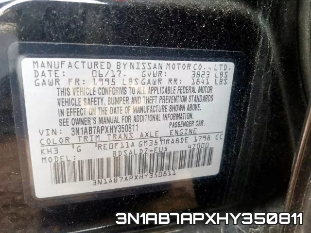 3N1AB7APXHY350811 фото 2