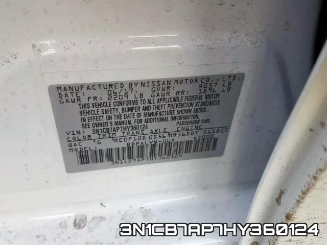 3N1CB7AP7HY360124 фото 2