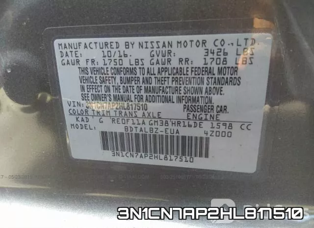 3N1CN7AP2HL817510 фото 10