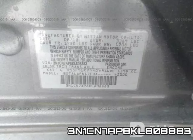 3N1CN7AP8KL808883 фото 10
