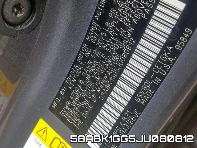 58ABK1GG5JU080812 фото 2