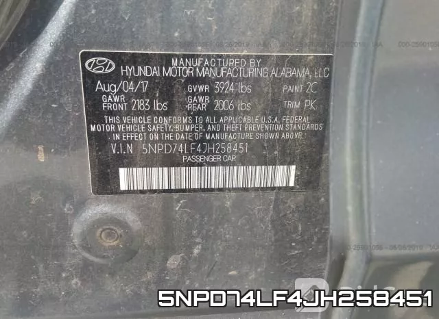 5NPD74LF4JH258451 фото 10