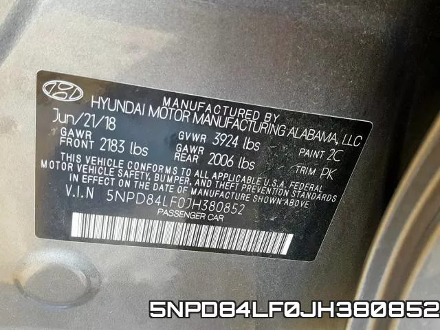 5NPD84LF0JH380852 фото 2