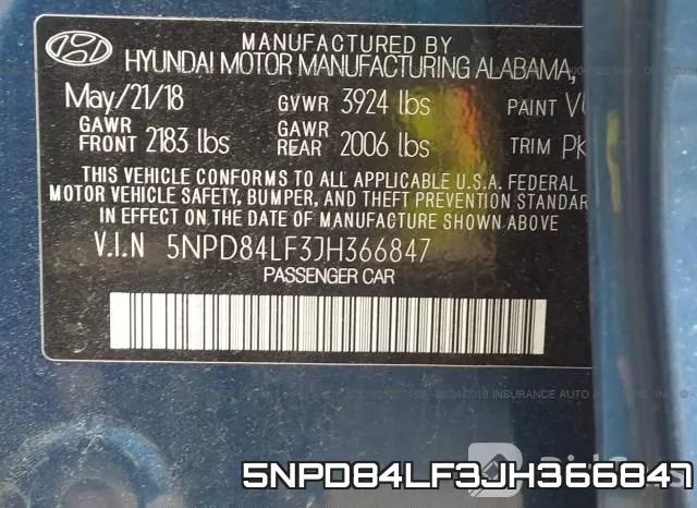 5NPD84LF3JH366847 фото 10