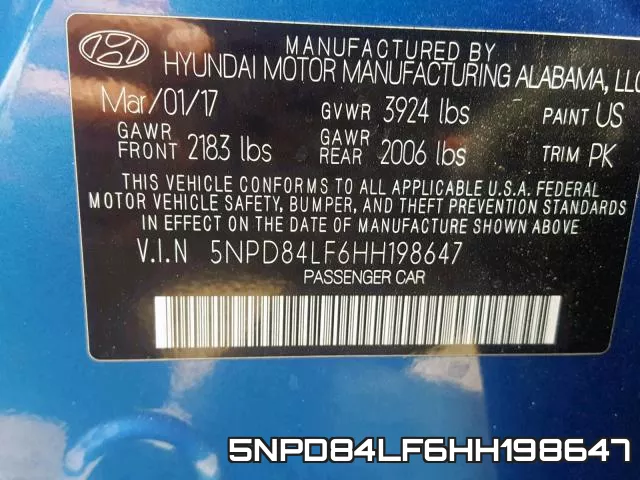 5NPD84LF6HH198647 фото 2