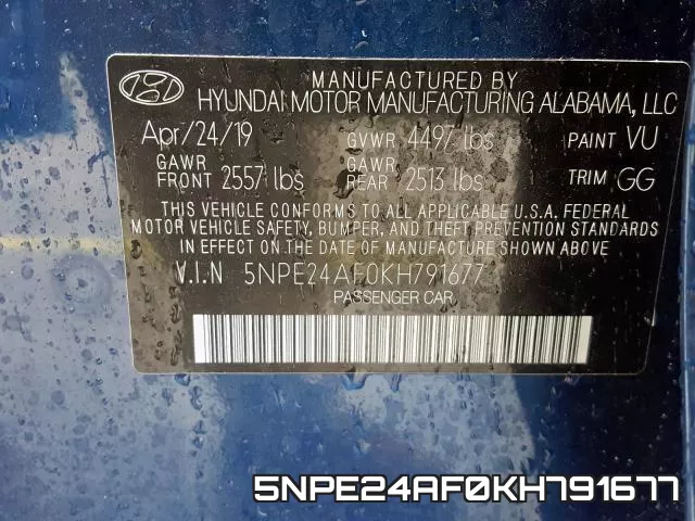 5NPE24AF0KH791677 фото 2
