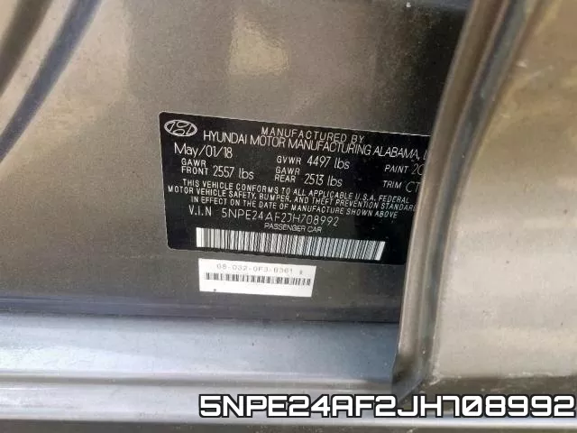 5NPE24AF2JH708992 фото 2