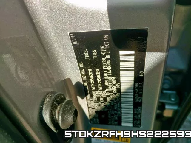 5TDKZRFH9HS222593 фото 2